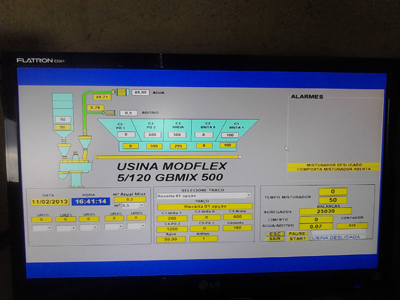 Detalhe da Automação Instalada - Software Supervisório